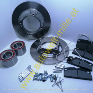 Bremsenkit 2 Stück Bremsscheiben 1 Satz Bremsklötze  Zubehör und 2stück Radlager Aixam vorne 172mm